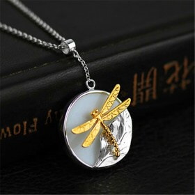 Handmade-Dragonfly-and-Leaf-silver-angel-jewelry (3)